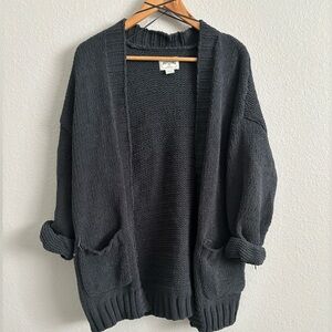 American Eagle chunk knit black cardigan sweater size XS